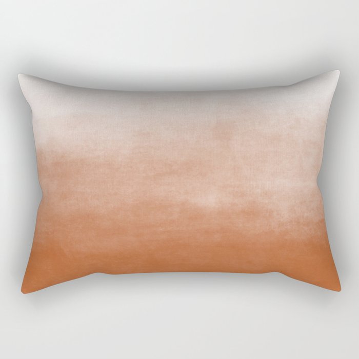 Society6 Burnt Orange Watercolor Ombre Burnt Orange/White by Design Minds Boutique on Pillow Sham 